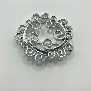 Elegant Silver Brooch